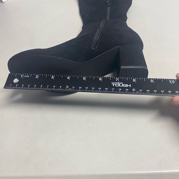 SHOEDAZZLE Nevaeh Women’s Tall Zip Boots Size 7 WC ( Wide Calf) Black Heel 2.5” - Picture 11 of 12